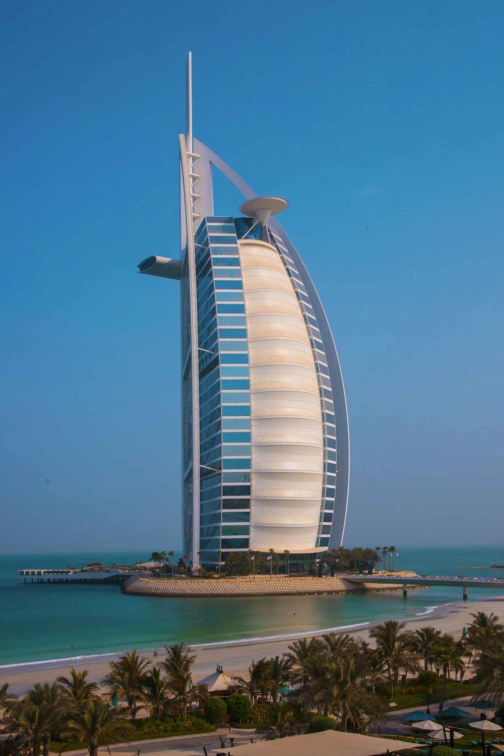 The Burj Al Arab hotel rising from the sea off Jumeirah