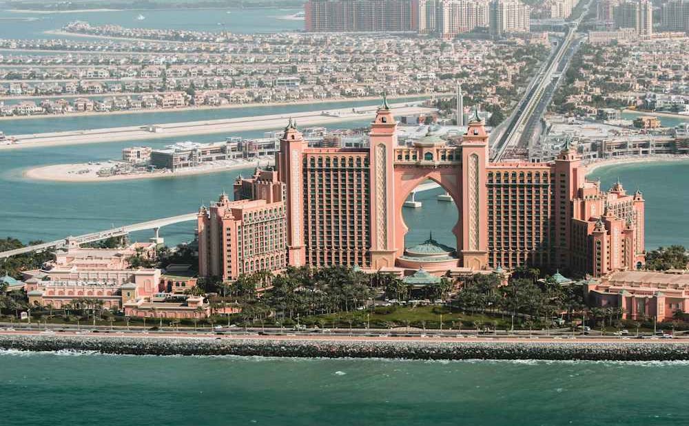 Atlantis The Palm and the Palm Jumeirah from above